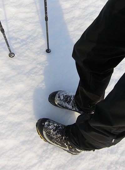 Good chunky tread for a secure footing on hard snow  © Dan Bailey
