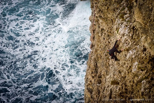 Nika on "Lost Heroes" multipitch sports route in Gozo  © Gilbert Vancell