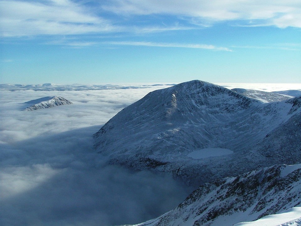 Cairn Toul and a cloud-filled Lairig Ghru   © Steve Perry