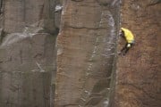 A banana on the First Fruit Ascent (FFA) of Master's Edge<br>© joemallia