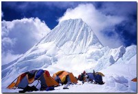 Alpamayo Mount at 5,947m. Cordillera Blanca Peru