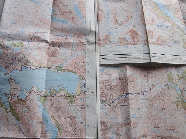 The dreaded Torridon overlap - but now three into one does go  © Published courtesy of Ordnance Survey 2012