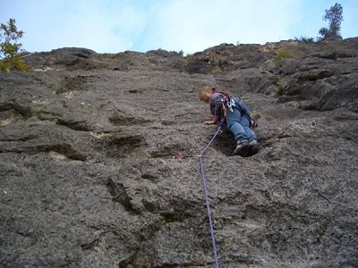 Practising lead climbing  © Holly Evans