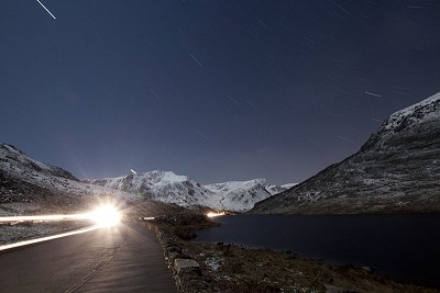 Llyn Ogwen in the frozen night light  © Vaughan Jones