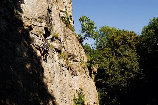 Mark leading the first pitch of Great Western at Chudleigh  © andybenham