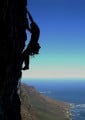 Simon Alden on 2nd pitch of "Jacobs Ladder", Table Mountain, SA.  Awesome!