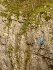 Climbing at Horseshoe Bend in Cheddar Gorge.