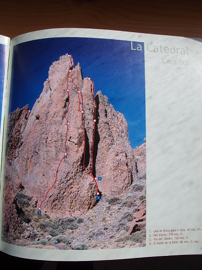 El Catedral S & W face from out-of-print guide.  © Different Steve