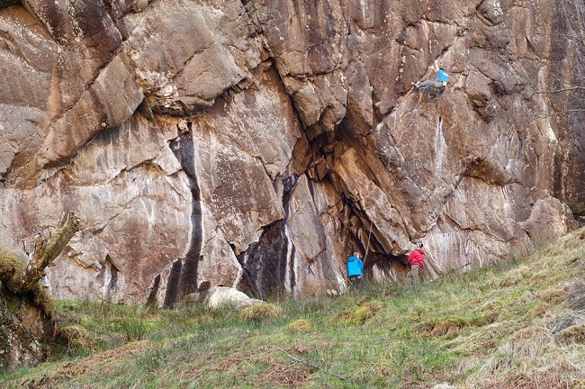 Dave working his new route  © Ecosse Images