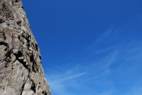 Blue sky and Welsh Rock.... Bliss