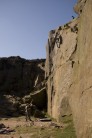 Soloing Fairy Wall at the Cow and Calf