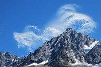 Amazing clouds over the Aiguille du Midi, Chamonix