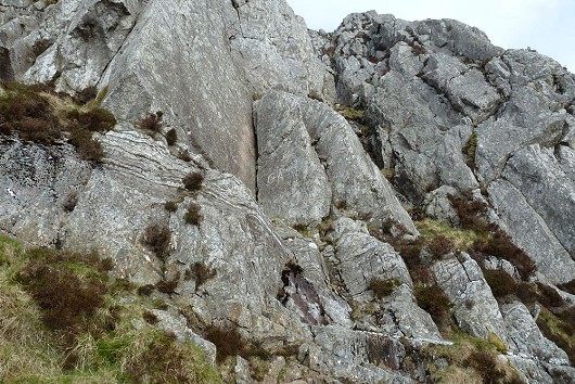 Hard to miss - the start of the Grooved Arete  © BusyLizzie