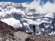 The massive South Wall of Aconcagua