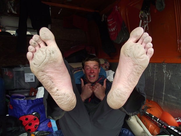 Joe's minging feet  © Peter Holder