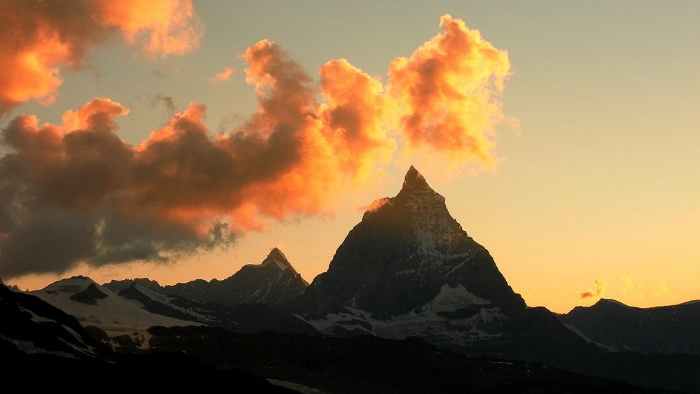 Sunset over the Matterhorn.  © amswanston
