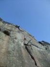 First lead at Froggatt on Trapeze Direct