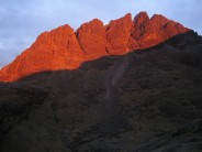 Pinnacle ridge at sunset