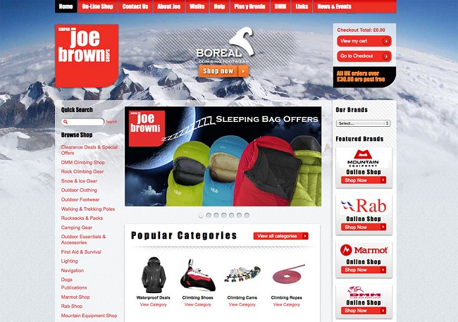 Joe Brown's New Website  © Joe Brown's