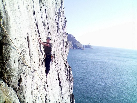 John just on the 2nd pitch of the Dream.  © goadventure1