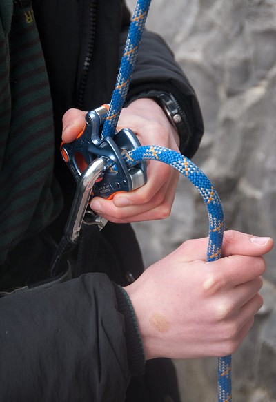 The Climbing Technology Click-up lowering action  © Alan James