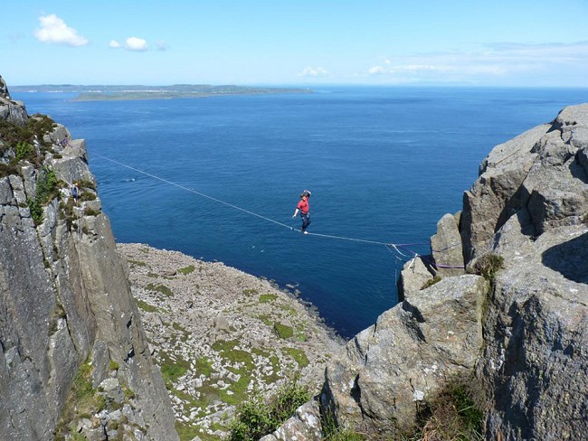 Is this the highest Highline in the UK?  © Paul Swail