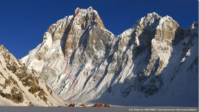 Herve Barmasse Sets Off to Climb The North Face Of Karakorum’s ‘Ogre’  #1  © Photographer: Pierre Neyret Location: Baintha Brakk (The Ogre)