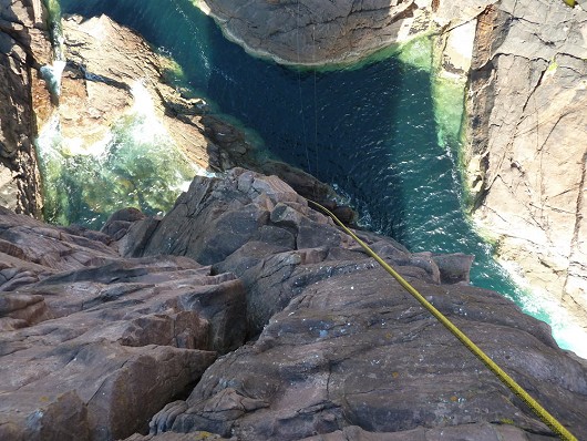 View from abseil descent.  © Kenny Gillen