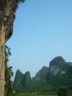 JP climbing at Swiss Cheese in Yangshuo, China.