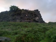 Matt seconding on Column Climb, Cadshaw Rocks