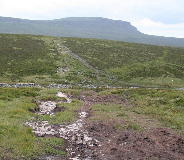 The sorry state of the existing footpath  © Photo courtesy of the Yorkshire Dales National Park Authority.