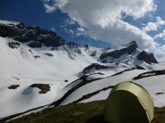Unmarked campsite north of the Schilthorn