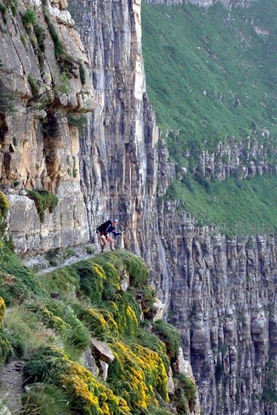 Perched.   Aproach to the Faja de Flores, Ordessa Canyon, Pyrenees.  © mountainbug