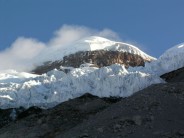Cotopaxi summit seen from the refugio