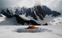 Camp under the Mont Blanc Massif