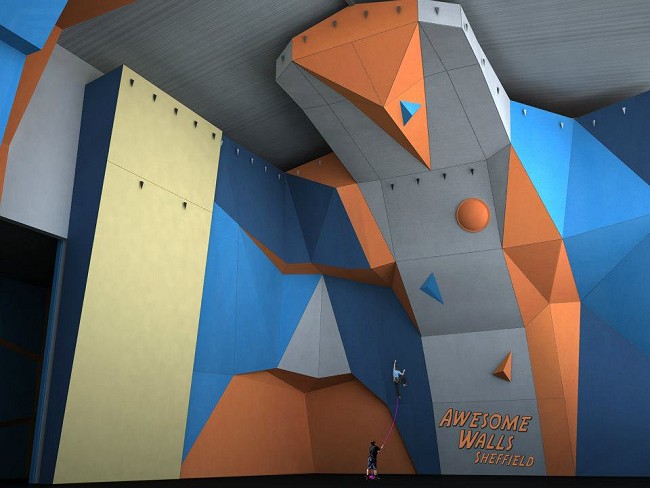 The design for the competition wall at the new Awesome Walls Sheffield  © Awesome Walls