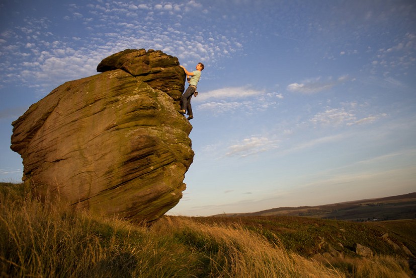 The Yawning Stone during a magical Staffordshire gritstone sunset.  © davidj