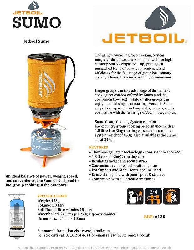 Jetboil Sumo™ Group Cooking System