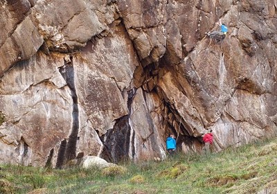 Dave working his new route  © Ecosse Images