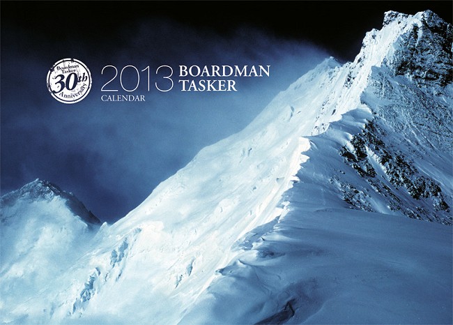 2013 Boardman Tasker Calendar Cover. Image of the upper reaches of the North East Ridge of Everest. Photo: Chris Bonington.  © Assorted photographers/Vertebrate Publishing 2012.