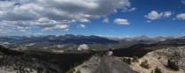 view from the top of Unicorn peak in Yosemite