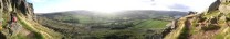 Panorama from the base of Pilgrim's Progress area of Castle Naze.