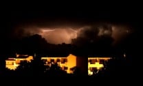 Electric storm over Porto Colom, Mallorca.