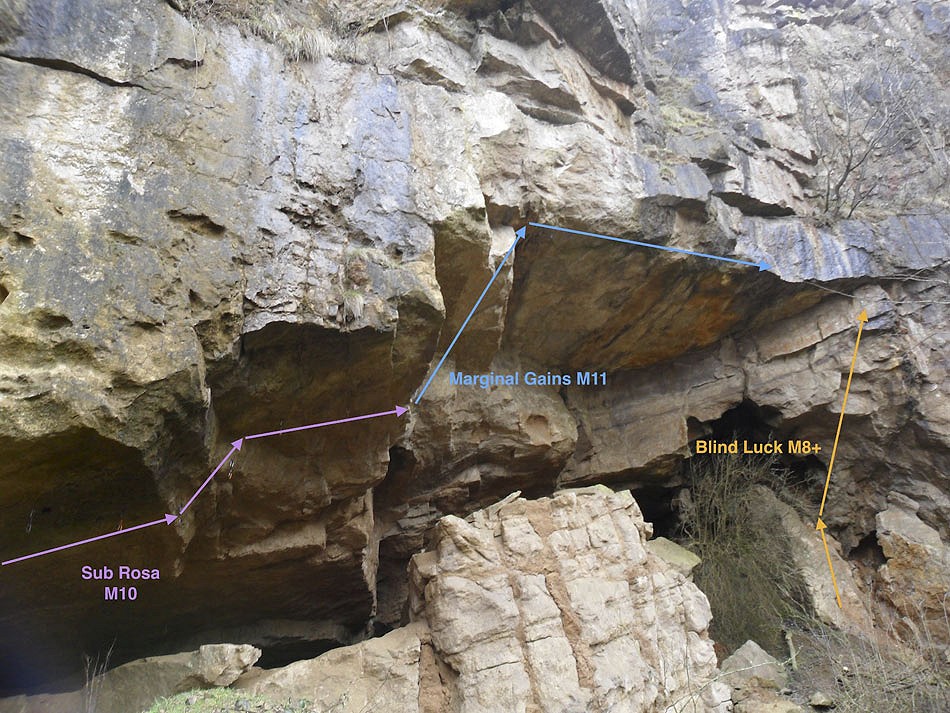 The dry-tooling cave at Masson Lees  © Tom Broadbent