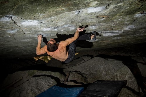 Carlo Traversi on Remembrance of things past, 8B+, Magic Wood  © Mary Mecklenburg