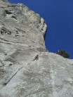 My son Kai, 5 years old, seconding Pine Line on El Cap, Yosemite.