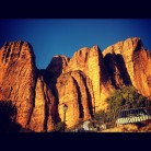 Evening sun on the crags in Riglos