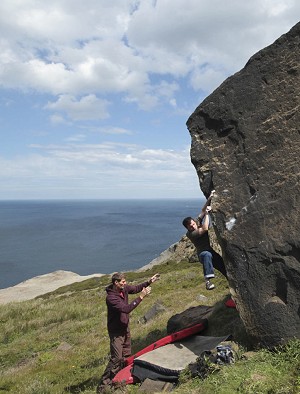 Andy Jennings on New horizons 7B at Boulby  © Lee Robinson
