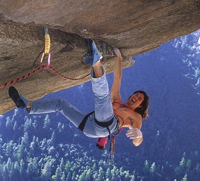 Ron Kauk and his blue jeans on Separate Reality, Yosemite: "John Wayne never wore Lycra"