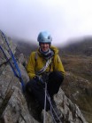 Taking a breather on Cneifion Arete